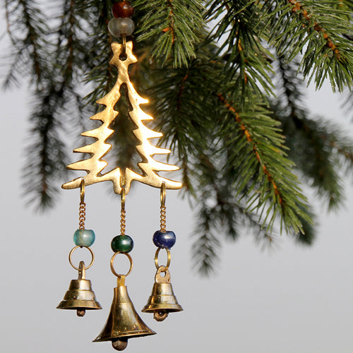 Brass Chime Hanging Christmas Tree