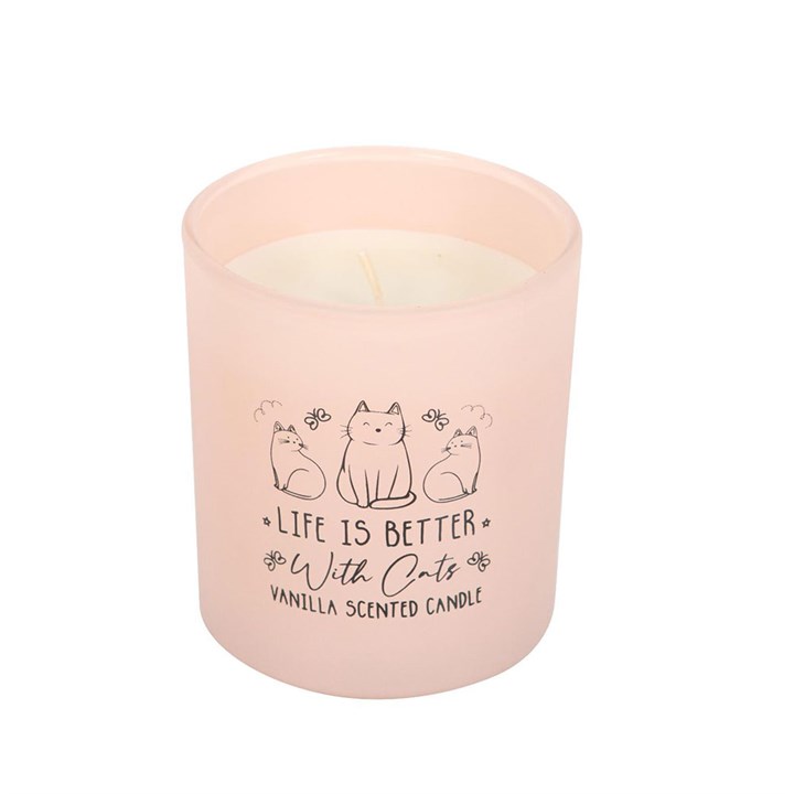 Life Is Better With Cats Vanilla Scented Candle