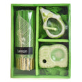 Lemon Incense with Elephant t-light candle gift set